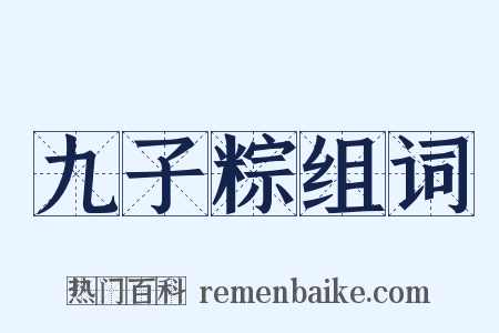 九子粽组词是什么意思的图片